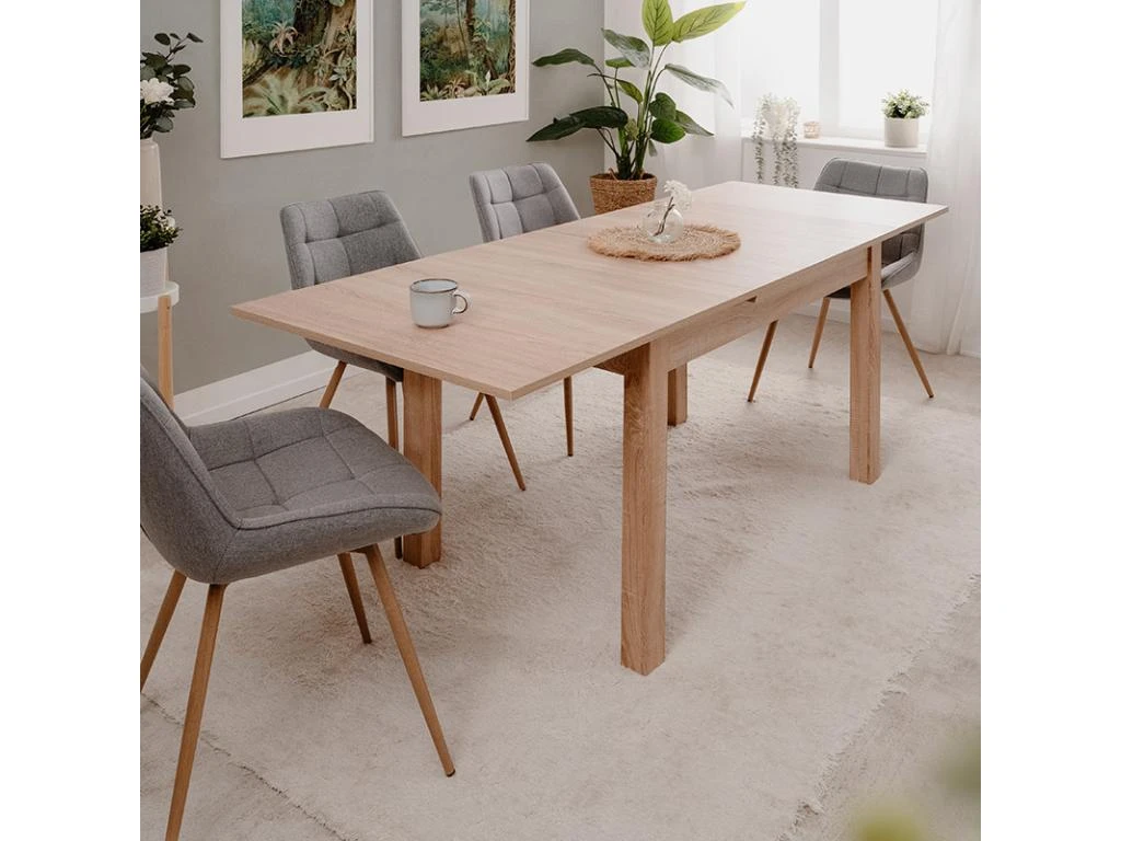 Table à Manger Extensible 120/200 Cm Longford - Naturel 2 Table à Manger Extensible 120/200 Cm Longford - Naturel – Image 2