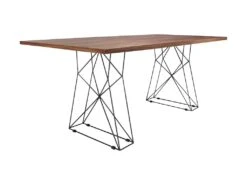 Table à Manger Rectangle Et Acier Noir 1107 ANGEL CERDA -Deco.fr Soldes Boutique table a manger 18422769