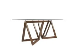 Table à Manger En Verre Et Noyer 1102 ANGEL CERDA -Deco.fr Soldes Boutique table a manger 18423089