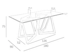 Table à Manger En Verre Et Noyer 1102 ANGEL CERDA -Deco.fr Soldes Boutique table a manger 18423095