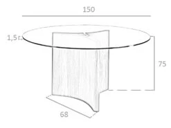 Table De Salle à Manger En Bois De Noyer Et Verre 1094 ANGEL CERDA 12 Table De Salle à Manger En Bois De Noyer Et Verre 1094 ANGEL CERDA -Deco.fr Soldes Boutique table a manger 18423601