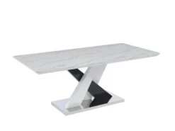 Table à Manger 8 Couverts En MDF Et Acier Inoxydable - Effet Marbre Blanc Et Noir - EVAELA 11 Table à Manger 8 Couverts En MDF Et Acier Inoxydable - Effet Marbre Blanc Et Noir - EVAELA -Deco.fr Soldes Boutique table a manger 18620471