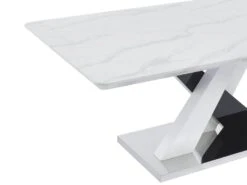 Table à Manger 8 Couverts En MDF Et Acier Inoxydable - Effet Marbre Blanc Et Noir - EVAELA 14 Table à Manger 8 Couverts En MDF Et Acier Inoxydable - Effet Marbre Blanc Et Noir - EVAELA -Deco.fr Soldes Boutique table a manger 18620495