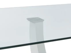 Table à Manger 8 Couverts En Verre Trempé, MDF Et Acier Inoxydable - Blanc - MEZZO II 13 Table à Manger 8 Couverts En Verre Trempé, MDF Et Acier Inoxydable - Blanc - MEZZO II -Deco.fr Soldes Boutique table a manger 18813811