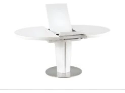 Table à Manger Extensible 120-160 X 120 X 76 Cm - Blanc -Deco.fr Soldes Boutique table a manger 18832033