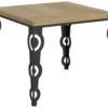 Table Extensible Portefeuille 90x90/180 Cm Karamay Libra Chêne Nature Cadre Anthracite -Deco.fr Soldes Boutique table a manger 18957451
