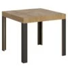 Table Extensible 90x90/246 Cm Linea Chêne Nature Cadre Anthracite -Deco.fr Soldes Boutique table a manger 18958109