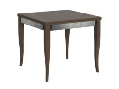 Table Extensible Portefeuille 90x90/180 Cm Sciabola Librox Noyer Cadre Gris