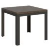 Table Extensible Portefeuille 90x90/180 Cm Linea Libra Noyer Cadre Anthracite -Deco.fr Soldes Boutique table a manger 18959435