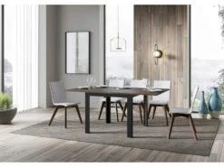 Table Extensible Portefeuille 90x90/180 Cm Linea Libra Noyer Cadre Anthracite 5 Table Extensible Portefeuille 90x90/180 Cm Linea Libra Noyer Cadre Anthracite -Deco.fr Soldes Boutique table a manger 18959439