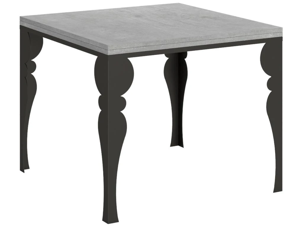 Table Extensible Portefeuille 90x90/180 Cm Paxon Libra Ciment Cadre Anthracite 1 Table Extensible Portefeuille 90x90/180 Cm Paxon Libra Ciment Cadre Anthracite