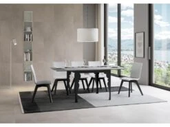 Table Extensible Portefeuille 90x90/180 Cm Paxon Libra Ciment Cadre Anthracite 5 Table Extensible Portefeuille 90x90/180 Cm Paxon Libra Ciment Cadre Anthracite -Deco.fr Soldes Boutique table a manger 18962329