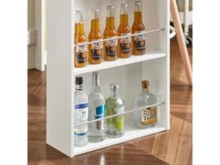 Table Haute De Bar Mange-debout Cuisine Avec Rangements, Blanc, Fwt17-w -Deco.fr Soldes Boutique table a manger 19309021