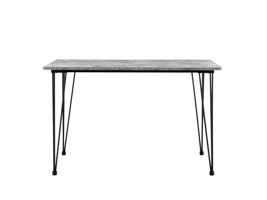 Table De Salle à Manger Cuisine Salon Pour 4 Personnes Plateau MDF 120 Cm Effet Béton Et Noir 03_0004272 2 Table De Salle à Manger Cuisine Salon Pour 4 Personnes Plateau MDF 120 Cm Effet Béton Et Noir 03_0004272 – Image 2