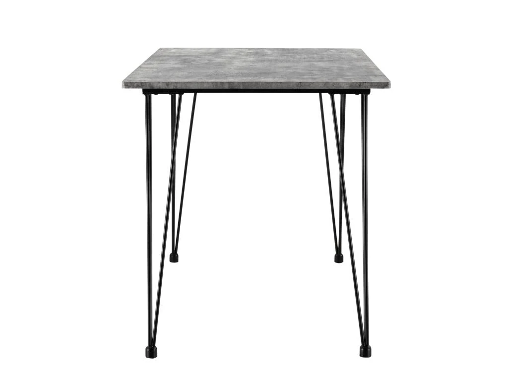 Table De Salle à Manger Cuisine Salon Pour 4 Personnes Plateau MDF 120 Cm Effet Béton Et Noir 03_0004272 3 Table De Salle à Manger Cuisine Salon Pour 4 Personnes Plateau MDF 120 Cm Effet Béton Et Noir 03_0004272 – Image 3