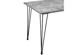 Table De Salle à Manger Cuisine Salon Pour 4 Personnes Plateau MDF 120 Cm Effet Béton Et Noir 03_0004272 9 Table De Salle à Manger Cuisine Salon Pour 4 Personnes Plateau MDF 120 Cm Effet Béton Et Noir 03_0004272 -Deco.fr Soldes Boutique table a manger 19318409