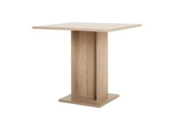 Table A Manger De 2 A 4 Personnes - Carrée - Classique - Décor Chene - GUSTAVE - L 80 X L 80 Cm