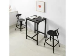 Table De Bar Carrée Table De Salle À Manger Plateau En Verre Pieds En Acier Robuste Noir, Ogt38-sch 10 Table De Bar Carrée Table De Salle À Manger Plateau En Verre Pieds En Acier Robuste Noir, Ogt38-sch -Deco.fr Soldes Boutique table a manger 19379315