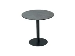 Table De Repas Ronde Anthracite Mat - ALINA