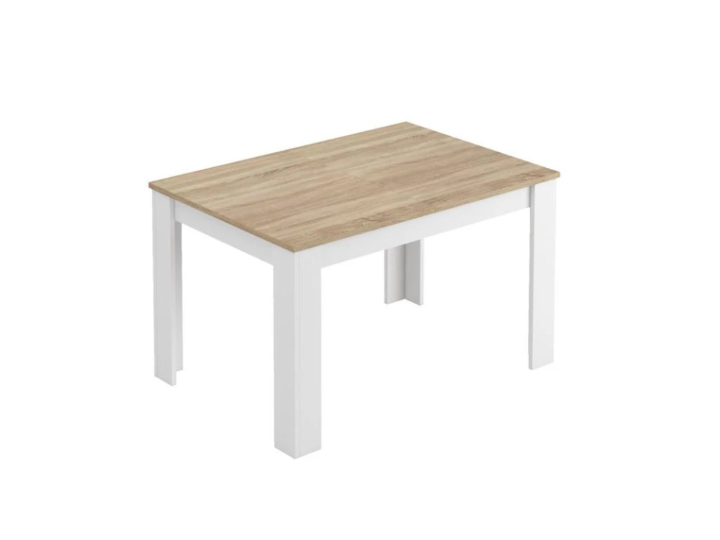 Table De Repas à Allonge Blanc/Chêne Clair - CARTIA - L 140/190 X L 90 X H 78 Cm 2 Table De Repas à Allonge Blanc/Chêne Clair - CARTIA - L 140/190 X L 90 X H 78 Cm – Image 2