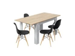 Table De Repas à Allonge Blanc/Chêne Clair - CARTIA - L 140/190 X L 90 X H 78 Cm 14 Table De Repas à Allonge Blanc/Chêne Clair - CARTIA - L 140/190 X L 90 X H 78 Cm -Deco.fr Soldes Boutique table a manger 19824631