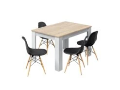 Table De Repas à Allonge Blanc/Chêne Clair - CARTIA - L 140/190 X L 90 X H 78 Cm 15 Table De Repas à Allonge Blanc/Chêne Clair - CARTIA - L 140/190 X L 90 X H 78 Cm -Deco.fr Soldes Boutique table a manger 19824633