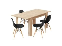 Table De Repas Extensible Chêne Clair - OXNARD - L 140/190 X L 90 X H 78 Cm 14 Table De Repas Extensible Chêne Clair - OXNARD - L 140/190 X L 90 X H 78 Cm -Deco.fr Soldes Boutique table a manger 19824651