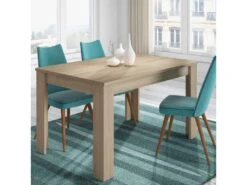 Table De Repas Extensible Chêne Clair - OXNARD - L 140/190 X L 90 X H 78 Cm 15 Table De Repas Extensible Chêne Clair - OXNARD - L 140/190 X L 90 X H 78 Cm -Deco.fr Soldes Boutique table a manger 19824653