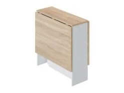 Table De Repas Pliante Blanc/Chêne Clair - CARTIA - L 140 X L 77 X H 78 Cm -Deco.fr Soldes Boutique table a manger 19824773