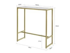 Table De Bar Effet Marbre Table Haute De Bar Table à Manger - Doré, FSB34-G -Deco.fr Soldes Boutique table a manger 20021139