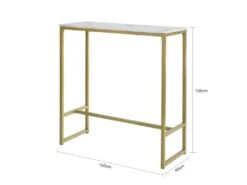 Table De Bar Effet Marbre Table Haute De Bar Table à Manger - Doré, FSB34-G -Deco.fr Soldes Boutique table a manger 20021145