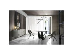 Table à Manger Base Acier Et Verre Trempé -Deco.fr Soldes Boutique table a manger 21090027