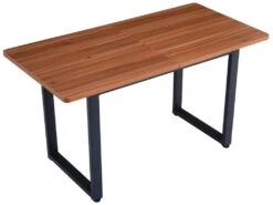 Table à Manger - Cadre En Acier - Style Industriel - Marron & Noir 12 Table à Manger - Cadre En Acier - Style Industriel - Marron & Noir -Deco.fr Soldes Boutique table a manger 22040835