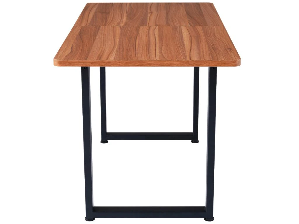 Table à Manger - Cadre En Acier - Style Industriel - Marron & Noir 4 Table à Manger - Cadre En Acier - Style Industriel - Marron & Noir – Image 4