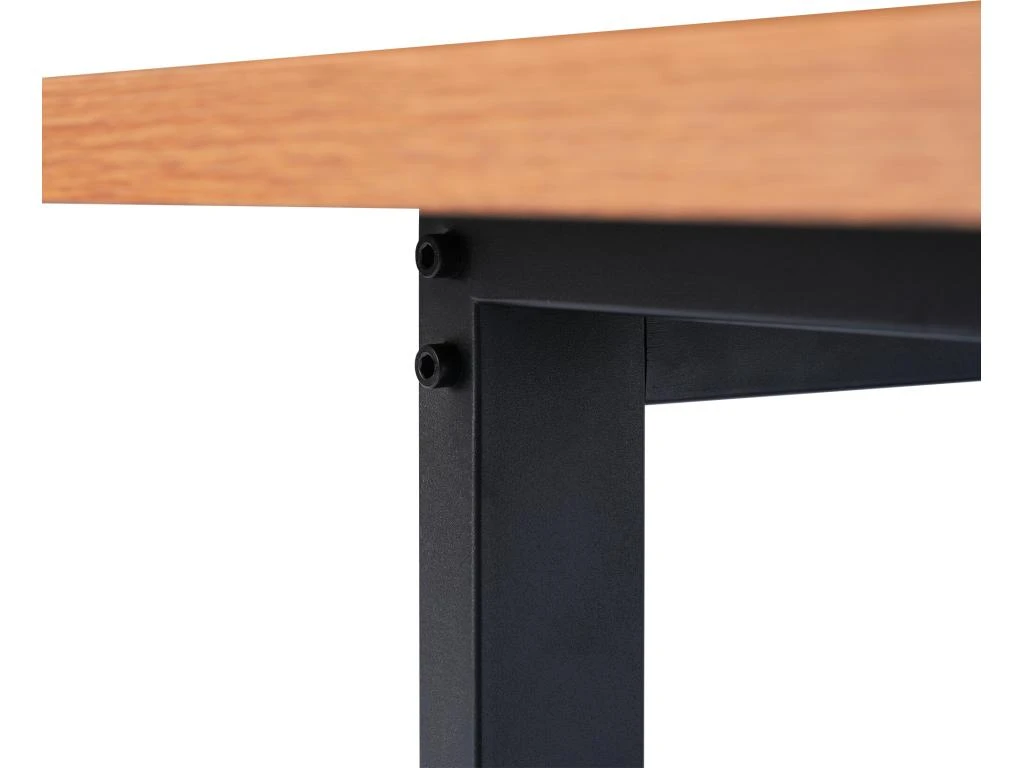 Table à Manger - Cadre En Acier - Style Industriel - Marron & Noir 6 Table à Manger - Cadre En Acier - Style Industriel - Marron & Noir – Image 6