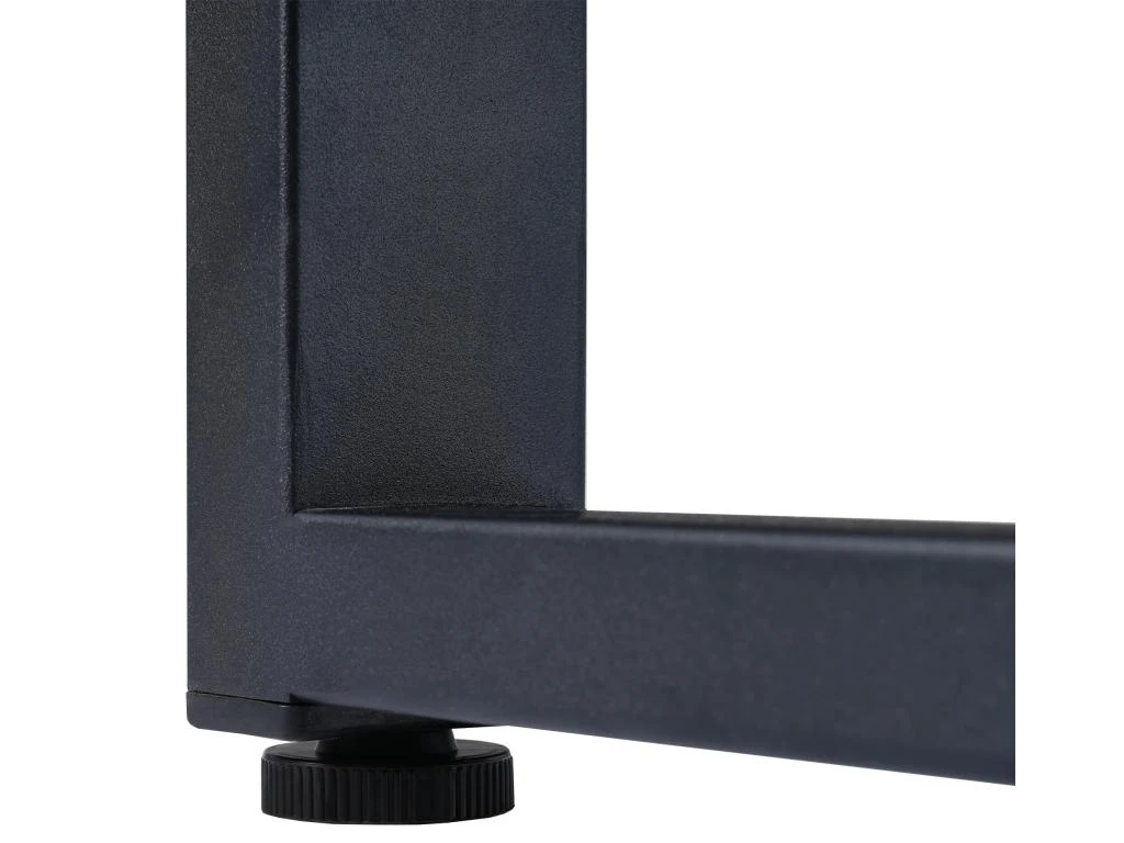 Table à Manger - Cadre En Acier - Style Industriel - Marron & Noir 9 Table à Manger - Cadre En Acier - Style Industriel - Marron & Noir – Image 9