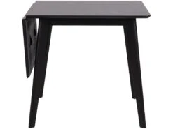 Roxby Table à Manger Avec 1 Plateau Supplémentaire De 40 Cm, De, Noir.