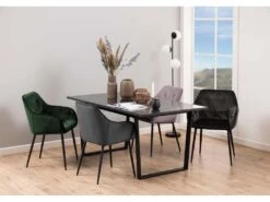 Amble Table De Salle à Manger, Impression Marbre Noir. -Deco.fr Soldes Boutique table a manger 22047263