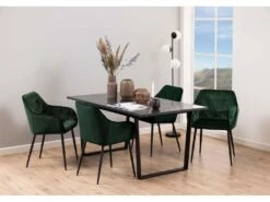 Amble Table De Salle à Manger, Impression Marbre Noir. -Deco.fr Soldes Boutique table a manger 22047265