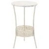Table De Bistro Style Vintage Ronde Métal 40 X 70 Cm Blanc -Deco.fr Soldes Boutique table a manger 22070933