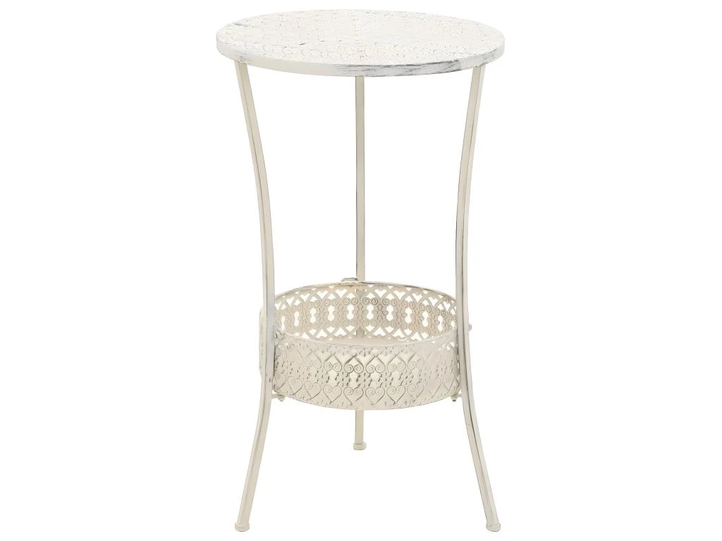 Table De Bistro Style Vintage Ronde Métal 40 X 70 Cm Blanc 1 Table De Bistro Style Vintage Ronde Métal 40 X 70 Cm Blanc