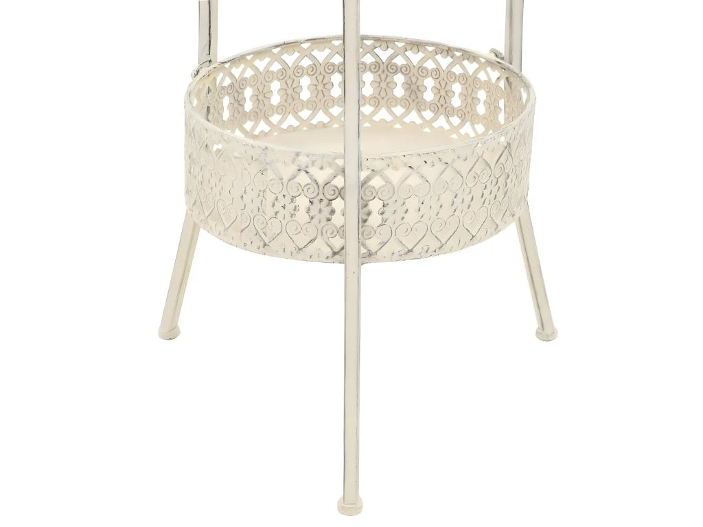 Table De Bistro Style Vintage Ronde Métal 40 X 70 Cm Blanc 5 Table De Bistro Style Vintage Ronde Métal 40 X 70 Cm Blanc – Image 5