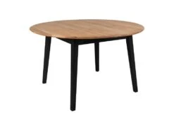 Marseille - Table à Manger Ronde En Bois Ø140cm - Couleur - Bois Clair / Noir