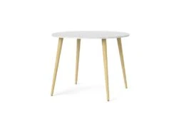 Napoli Table à Manger, Ø100 Cm, Blanc.