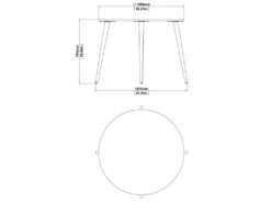 Napoli Table à Manger, Ø100 Cm, Blanc. -Deco.fr Soldes Boutique table a manger 22086199