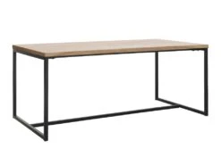 Rivoli Table De Salle à Manger 90 X 180 Cm Imitation Chêne, Naturel, Noir.