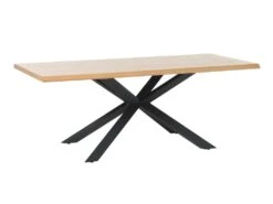 Arno Table De Salle à Manger 100 X 200 Cm, Chêne, Noir.