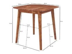 Table De Salle à Manger Bois Massif Table De Cuisine Sheesham Petit -Deco.fr Soldes Boutique table a manger 22260061