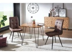 Table De Salle à Manger Table à Manger Avec Pieds En Métal Table En Bois Massif Table En Bois -Deco.fr Soldes Boutique table a manger 22260113