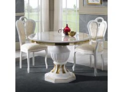 Table De Repas Ronde 110 Cm Avec Allonge - ADELE - Table De Repas : L 110/150 X L 110 X H 75 Cm